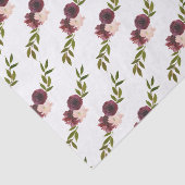 Burgundy Flowers Tissuepapier (Detail)