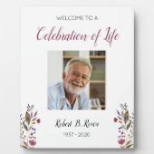 Burgundy Flowers verwelkomde viering van de foto v Fotoplaat (Voorkant)