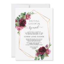 Burgundy Flowers Virtual Vrijgezellenfeest by Mail