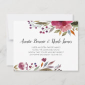 Burgundy Flowers zal je mijn godoudervoorstel zijn Kaart (Voorkant)