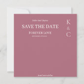 Burgundy Forever Love Trouwdatum aankondigen Save The Date (Voorkant)