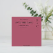 Burgundy Forever Love Wedding Save the Date (Staand voorkant)