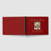 Burgundy Foto of Memorial Guest Book Gastenboek (Volledig)