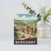 Burgundy France Travel Briefkaart (Staand voorkant)