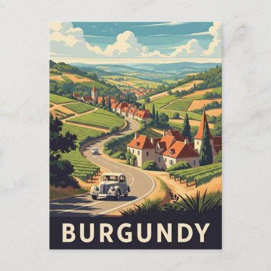 Burgundy France Travel Briefkaart (Voorkant)