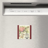 Burgundy French Theme  Paris Magnet (Insitu (Vaatwasser))