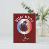 Burgundy French Wine Briefkaart (Staand voorkant)