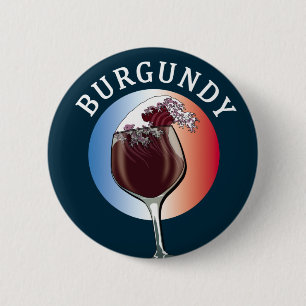 Burgundy French Wine Ronde Button 5,7 Cm