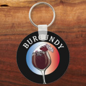Burgundy French Wine Sleutelhanger (Voorkant)