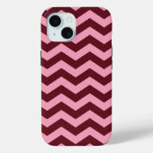 Burgundy Frosted Orchid Chevrons Case-Mate iPhone Case (Achterkant)