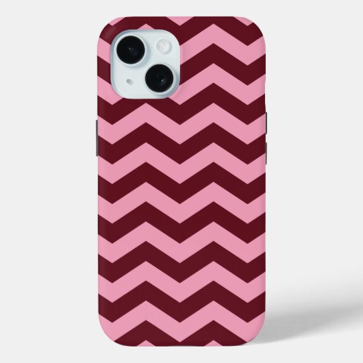 Burgundy Frosted Orchid Chevrons Case-Mate iPhone Case (Achterkant)
