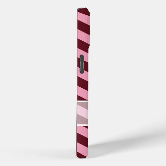 Burgundy Frosted Orchid Chevrons met Butterfly Case-Mate iPhone Case (Achterkant / Rechts)