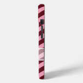 Burgundy Frosted Orchid Chevrons met Snowflake Case-Mate iPhone Case (Achterkant / Links)