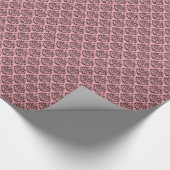 Burgundy Frosted Orchid Damask Cadeaupapier (Hoek)