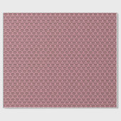 Burgundy Frosted Orchid Damask Cadeaupapier (Vlak)