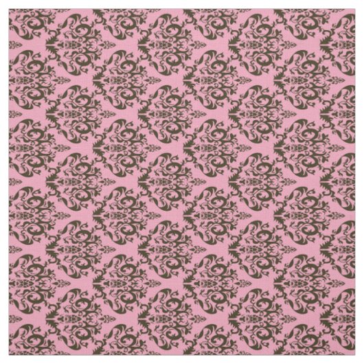 Burgundy Frosted Orchid Damask Stof (Swatch)