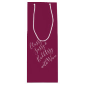 Burgundy Funny Wine Puns Wine Gift Bag Wijn Cadeautas (Voorkant)