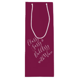 Burgundy Funny Wine Puns Wine Gift Bag Wijn Cadeautas