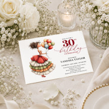 Burgundy Funny Woman 30th Birthday Marsala Script 