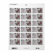 Burgundy Garden Floral Etiket (Full Sheet)