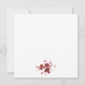 Burgundy Garden Waterverf Wedding Kaart (Achterkant)