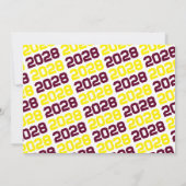 Burgundy & Geel Afstudeerfoto Uitnodiging (Achterkant)