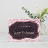 Burgundy Geode is mijn junior Bridesmaid-voorstel (Staand voorkant)