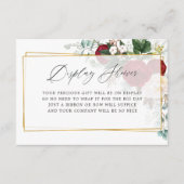 Burgundy Geometric Vrijgezellenfeest Display Showe Informatiekaartje (Voorkant)