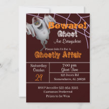 Burgundy Ghost Halloween Party