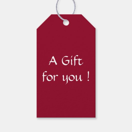 Burgundy Gift-Labels Cadeaulabel (Voorkant)
