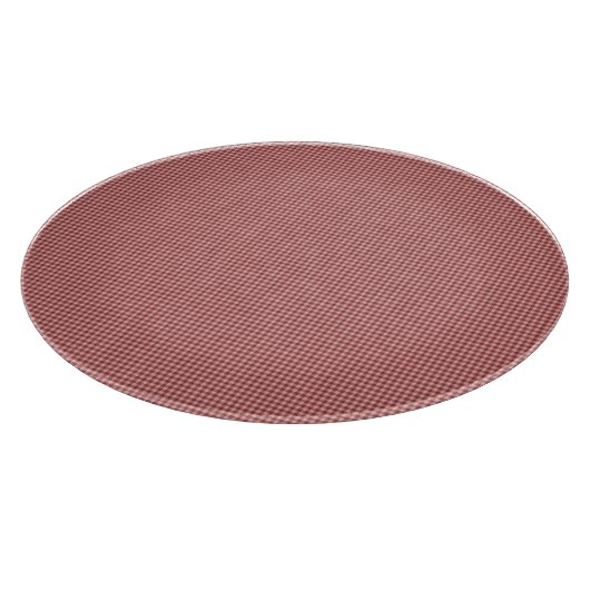 Burgundy Gingham-12 in ROUND GLASS CUTTING BOARD Snijplank (Hoek)