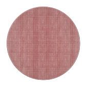 Burgundy Gingham-12 in ROUND GLASS CUTTING BOARD Snijplank (Voorkant)