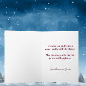 Burgundy Gingham Christmas Photo Merry and Bright Feestdagen Kaart