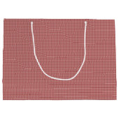 Burgundy Gingham-GIFT BAG L Large Cadeautasje (Achterkant)