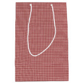 Burgundy Gingham-GIFT BAG m Medium Cadeauzakje (Voorkant)