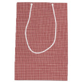 Burgundy Gingham-GIFT BAG m Medium Cadeauzakje (Achterkant)
