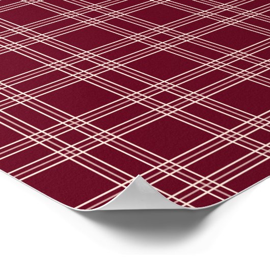 Burgundy Gingham Poster (Hoek)