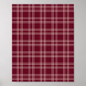 Burgundy Gingham Poster (Voorkant)