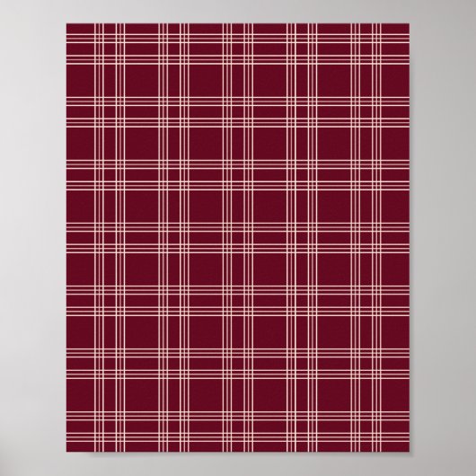 Burgundy Gingham Poster (Voorkant)
