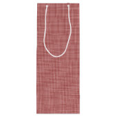 Burgundy Gingham-WINE GIFT BAG Wijn Cadeautas (Achterkant)