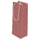 Burgundy Gingham-WINE GIFT BAG Wijn Cadeautas (Achterkant Gekanteld)
