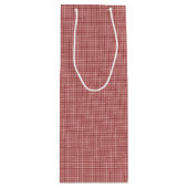 Burgundy Gingham-WINE GIFT BAG Wijn Cadeautas (Voorkant)