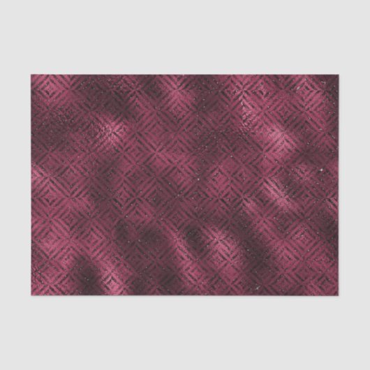 Burgundy Glam Folie Glitter Diamant Tissuepapier (Voorkant)
