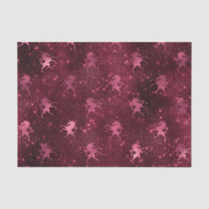 Burgundy Glam Folie Glitter Sequins Unicorn Tissuepapier