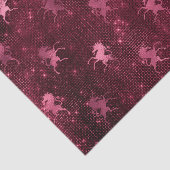 Burgundy Glam Folie Glitter Sequins Unicorn Tissuepapier (Detail)