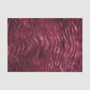 Burgundy Glam Folie Glitter Tijgerstrepen Tissuepapier