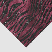 Burgundy Glam Folie Glitter Tijgerstrepen Tissuepapier (Detail)
