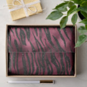 Burgundy Glam Folie Glitter Tijgerstrepen Tissuepapier (Geschenk)