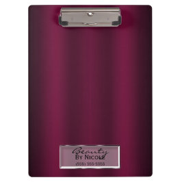 Burgundy Glans Glamour Elegant Persoonlijk Klembord