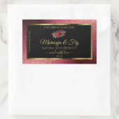 Burgundy Glitter Black Product Labels Cute Ladybug (Tas)